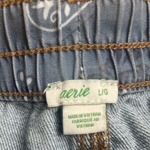 Aerie denim shorts with a stretchy back